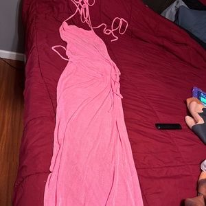 Long pink dress